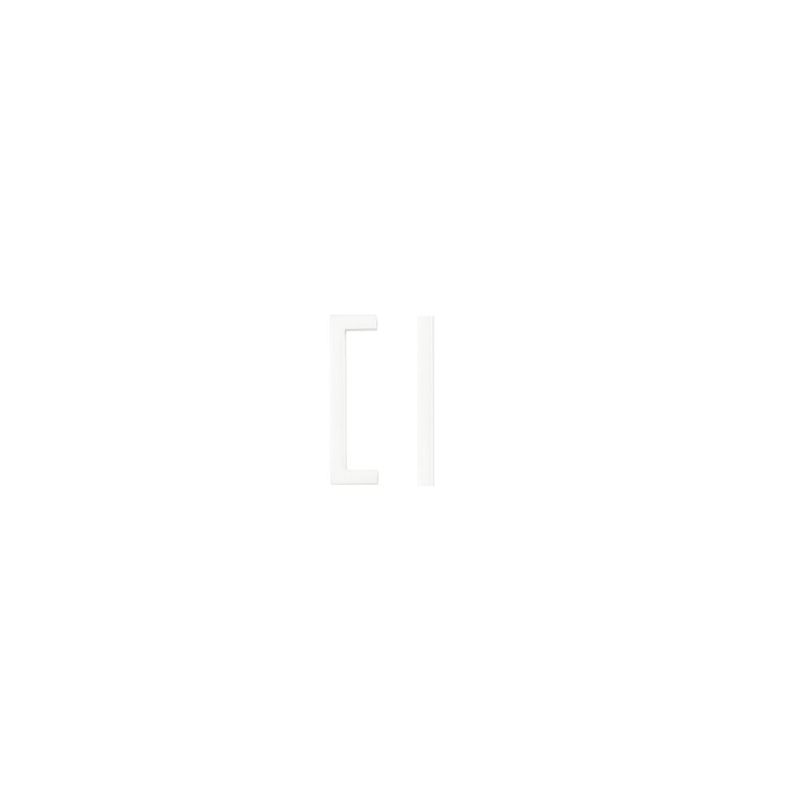 Square Block Cabinet handle 96mm CTC Matt White Finish-Matt White Finish