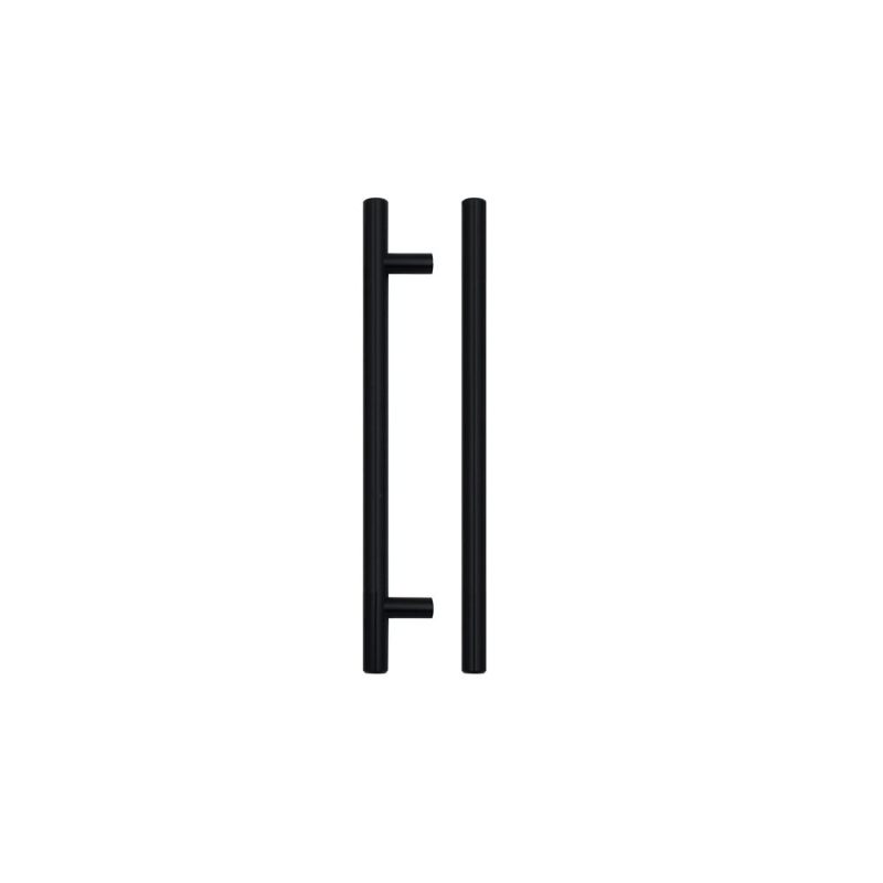 T Bar Cabinet handle 160mm CTC, 220mm Total length Matt Black Finish-Matt Black Finish