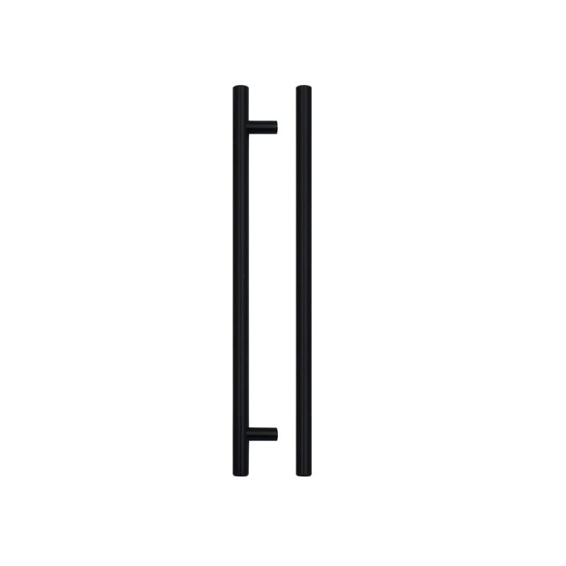 T Bar Cabinet handle 224mm CTC, 284mm Total length Matt Black Finish-Matt Black Finish