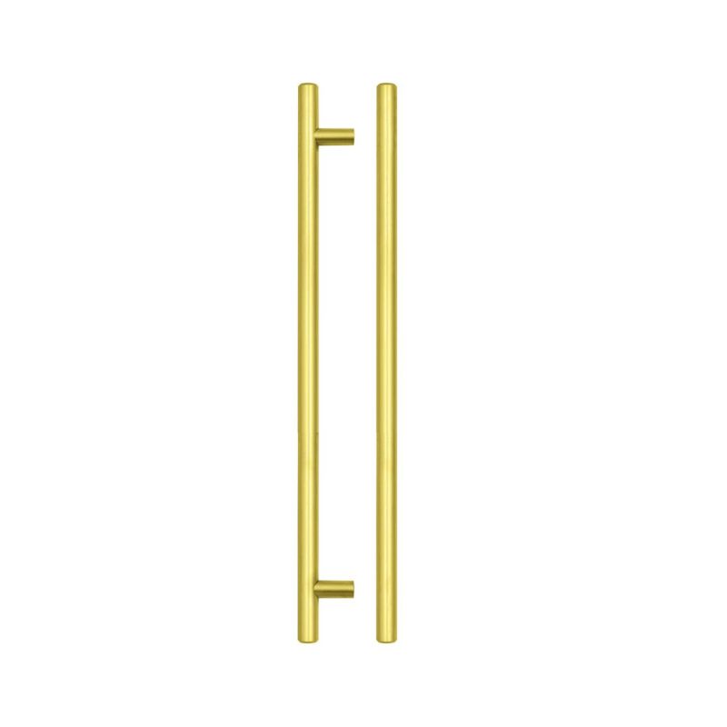 T Bar Cabinet handle 256mm CTC, 316mm Total length Brushed Gold Finish-Brushed Gold Finish