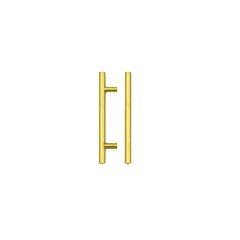T Bar Cabinet handle 96mm CTC, 156mm Total length Brushed Gold Finish-Brushed Gold Finish