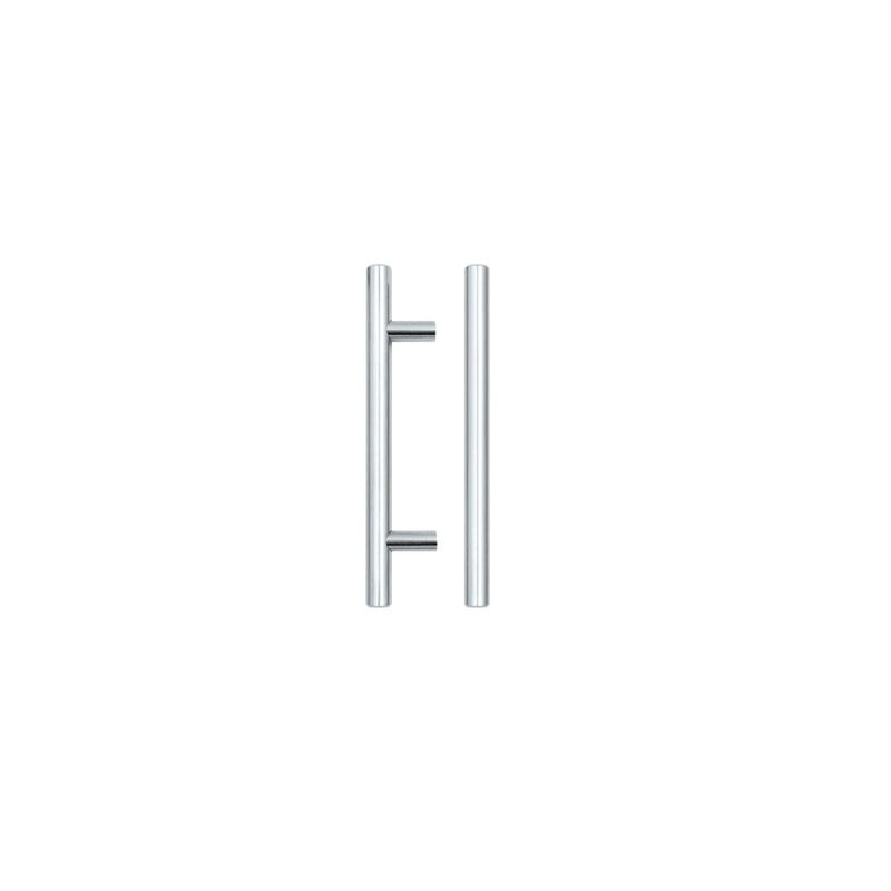 T Bar Cabinet handle 96mm CTC, 156mm Total length Polished Chrome Finish-Polished Chrome Finish