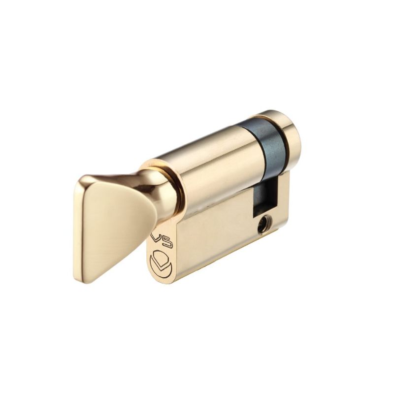 V5 40mm Euro Single Turn only-Polished Brass