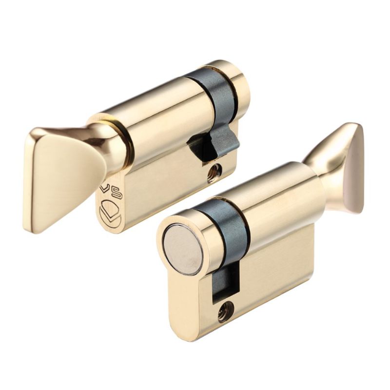 V5 45mm Euro Single Turn only-Polished Brass