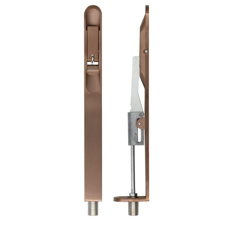 Lever Action Flush Bolt - Radius 20 x 200mm-PVD Bronze