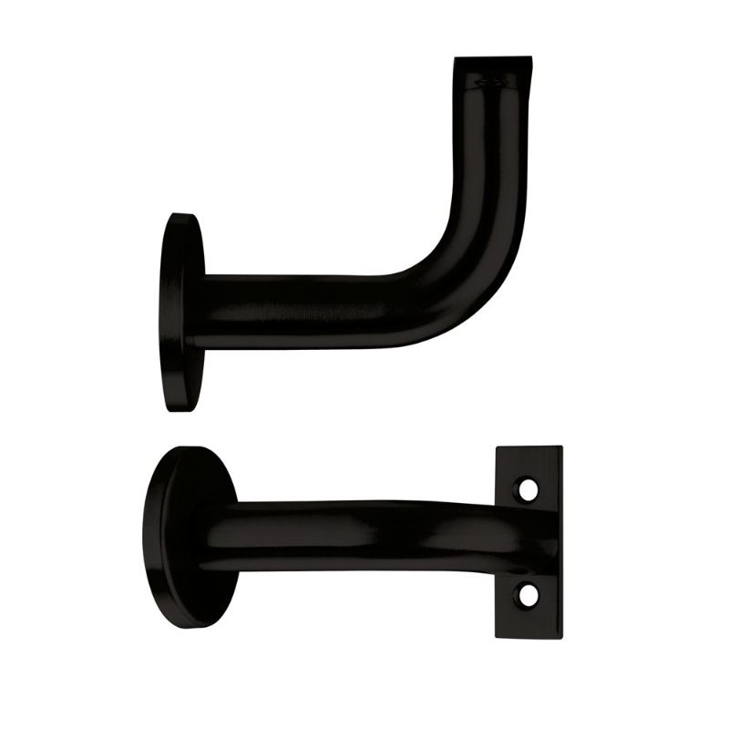 Handrail Bracket - Powder Coated Matt Black-Powder Coat Black