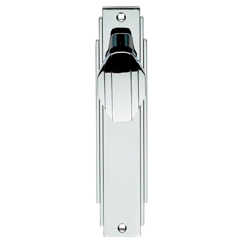 Carlisle Brass Art Deco Knob on Latch Backplate