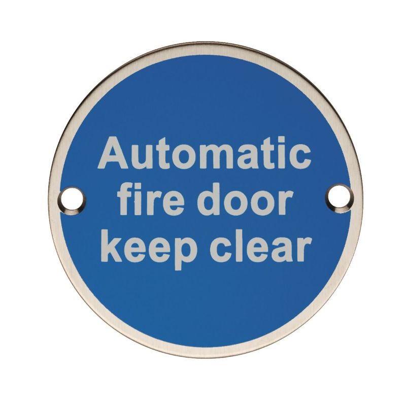 Carlisle Brass Automatic Fire Door - Keep Clear