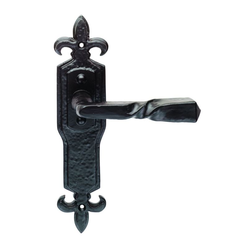 Carlisle Brass Barley Twist Lever on Gothic Latch Backplate