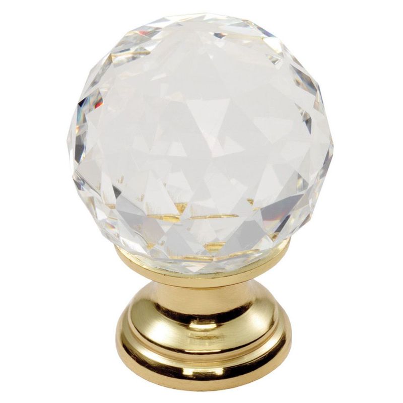 Carlisle Brass Clear Faceted Knob 35mm