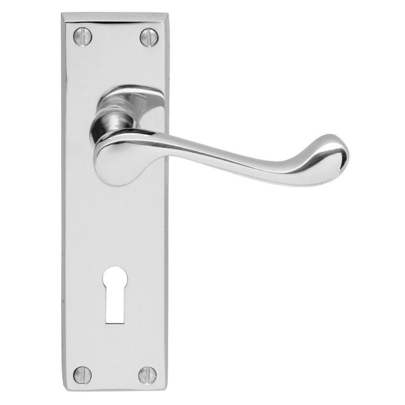 Carlisle Brass Contract Victorian Scroll Lever on Lock Backplate
