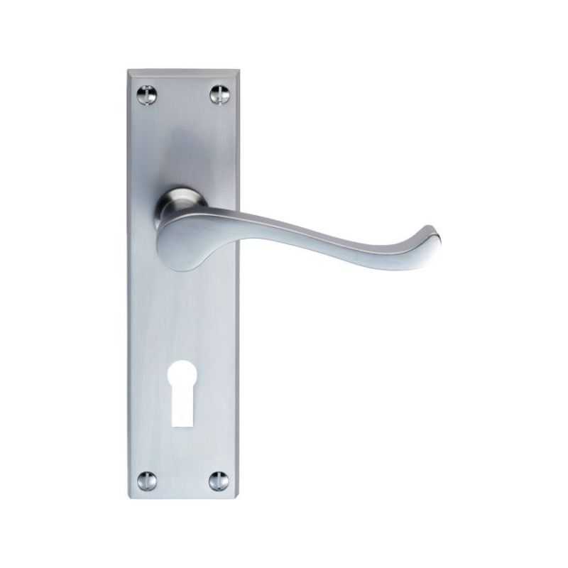 Carlisle Brass Contract Victorian Scroll Lever on Lock Backplate