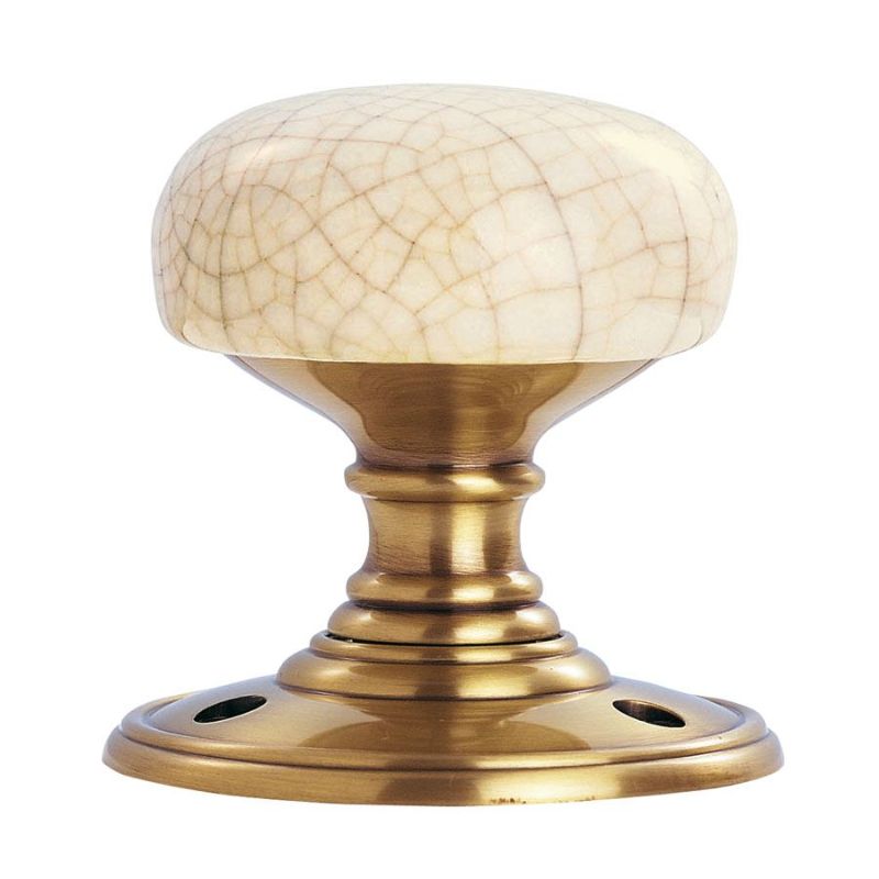 Carlisle Brass Delamain Porcelain Knob Ivory Crackle