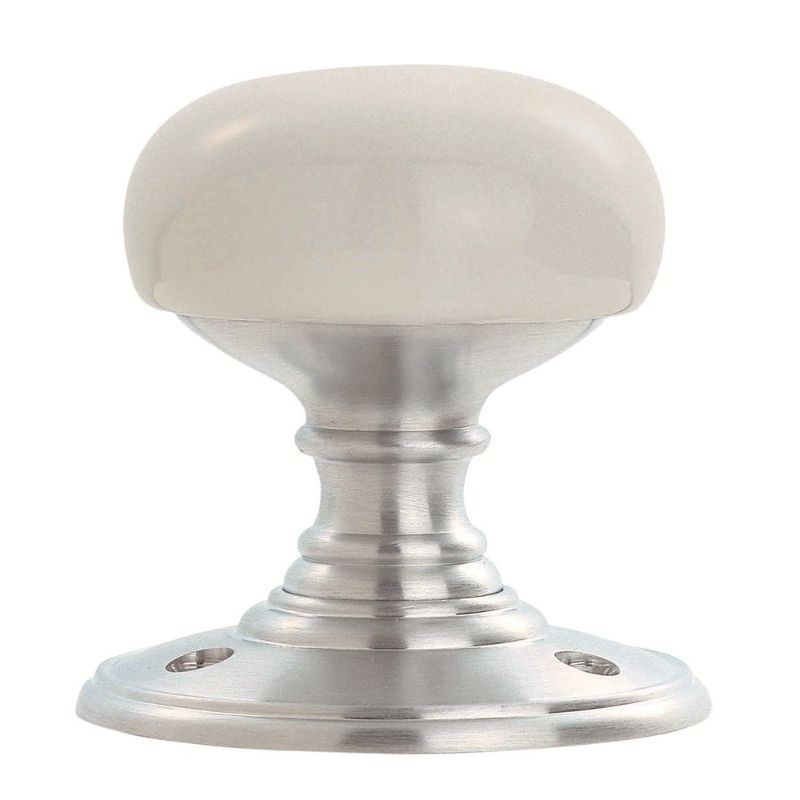 Carlisle Brass Delamain Porcelain Knob White