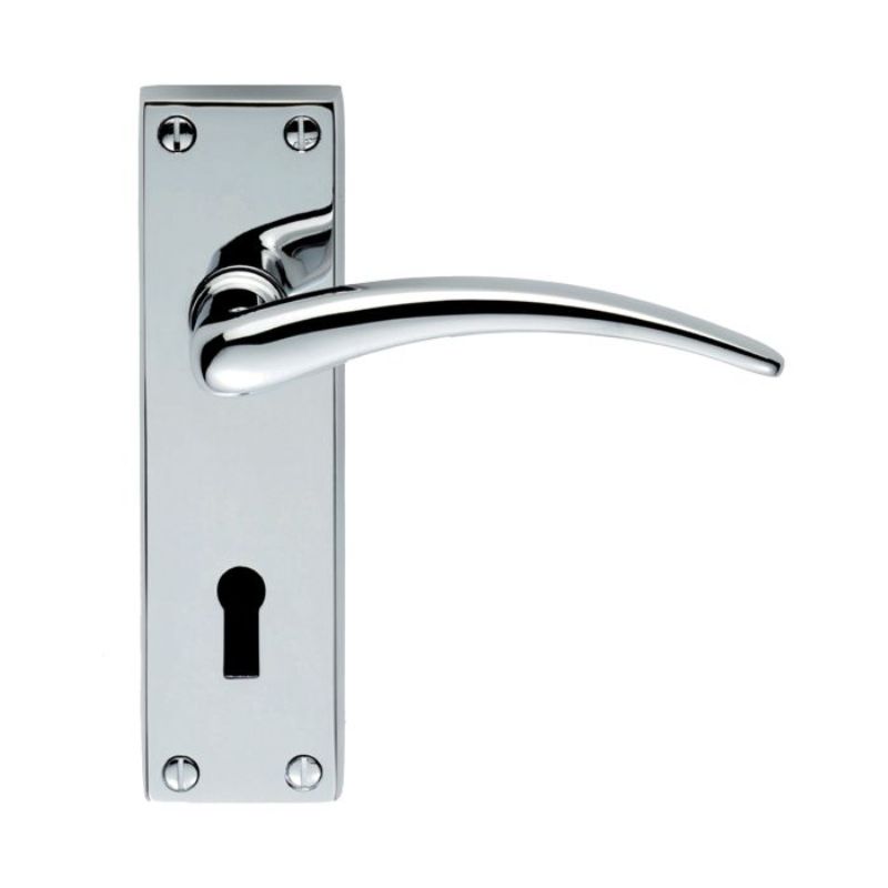 Carlisle Brass Wing Lever on Lock Backplate