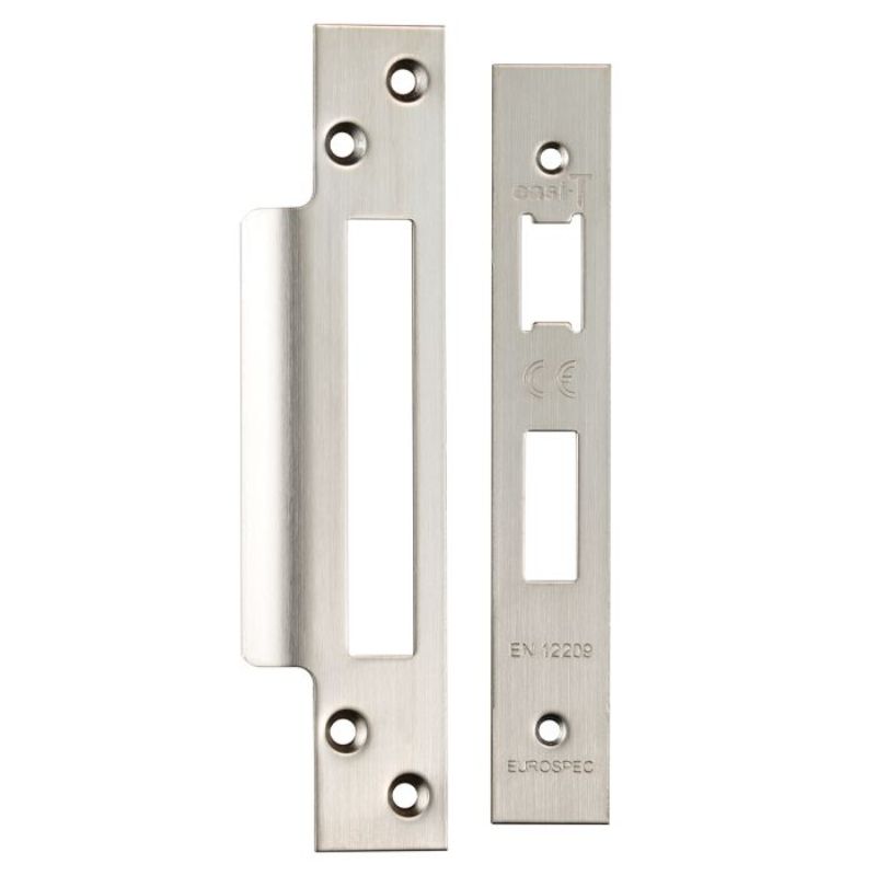 Carlisle Brass Easi - T Forend Strike and Fixing Pack-Satin Stainless Steel-Square Forend