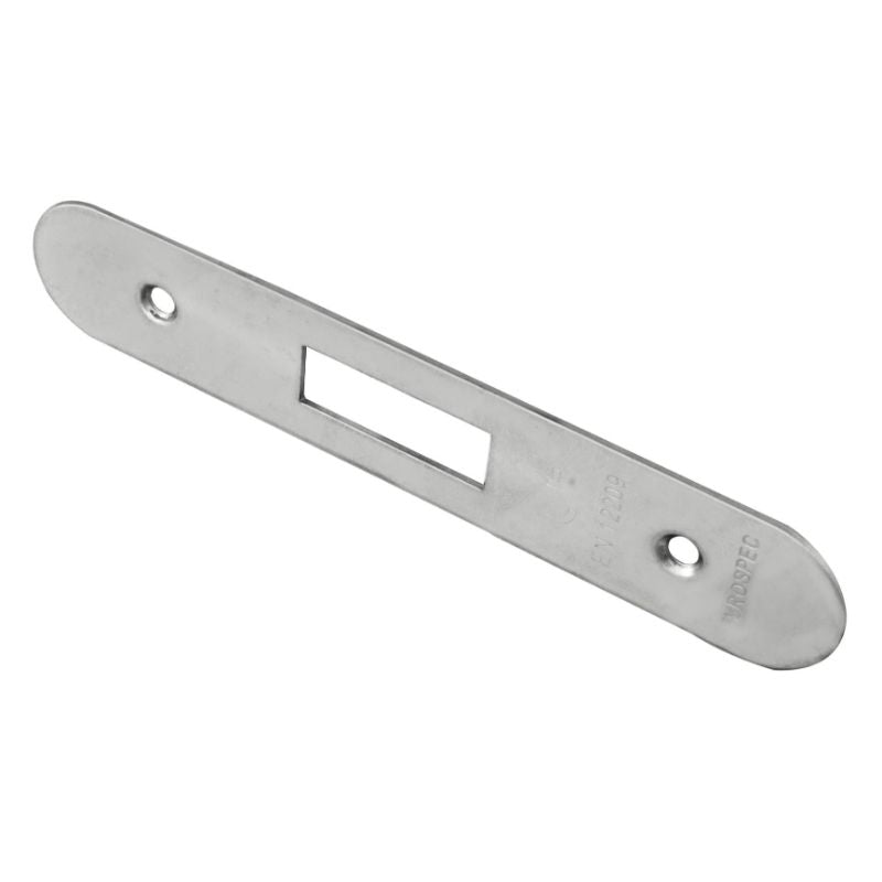 Carlisle Brass Easi T Forend Strikes & Fixing Pack Deadlocks-Satin Stainless Steel-Radius Forend