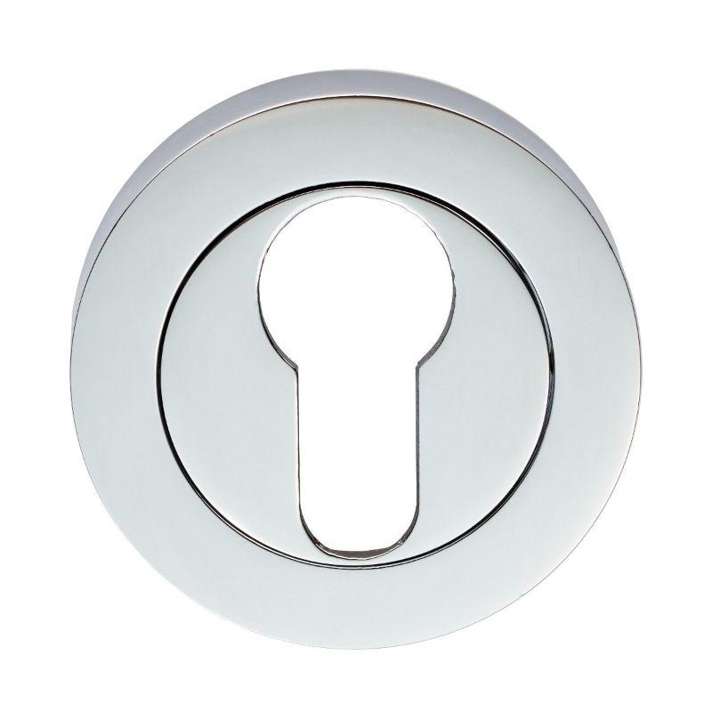 Carlisle Brass Escutcheon - Euro Profile On Concealed Fix Round Rose Polished Chrome