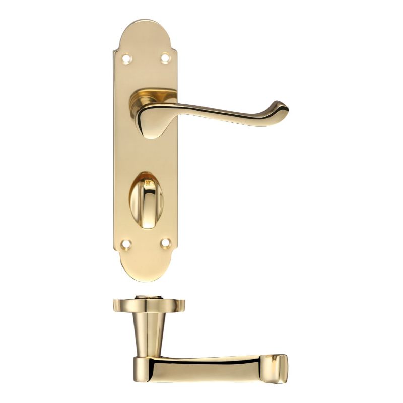 Oxford Lever Bathroom (57mm c/c) Furniture 170 x 42mm-Polished Brass