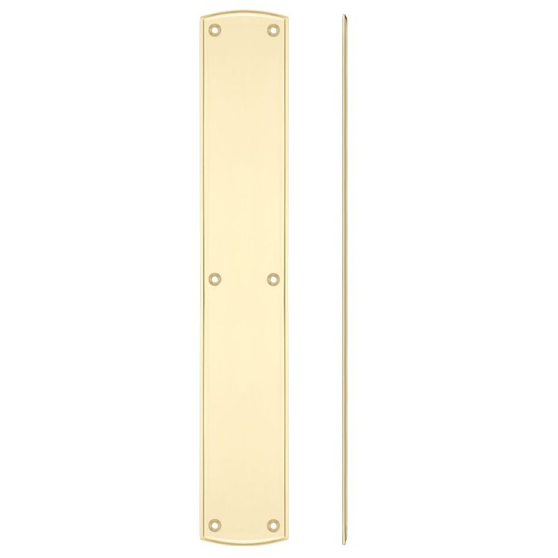 Large Finger Plate for FB118L and FB118R - 457 x 76mm-Polished Brass