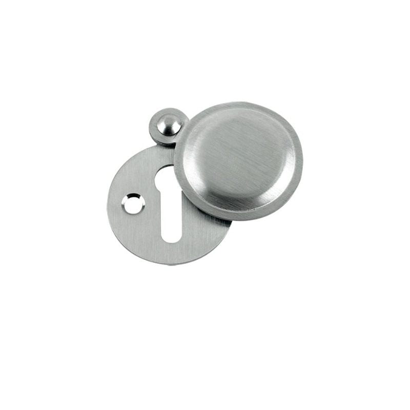 Std. Key Profile Victorian Covered Escutcheon 32mm dia.-Satin Chrome