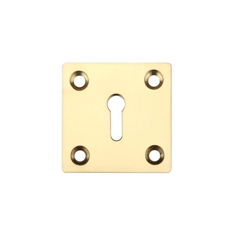 Square Standard Profile Escutcheon 50mm-Polished Brass