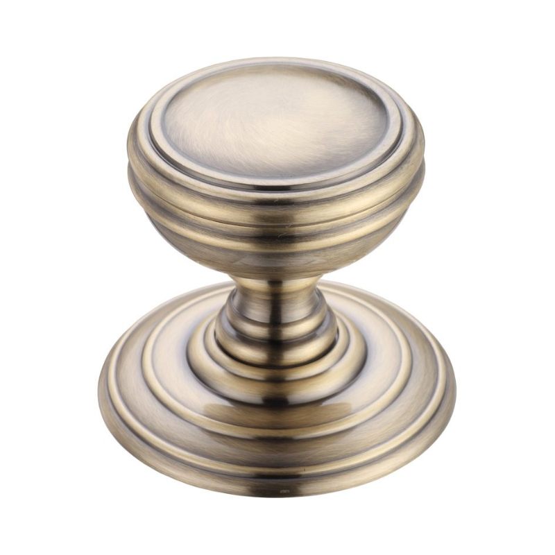 Mortice Knob on Round Rose - Concealed Fix-Florentine Bronze