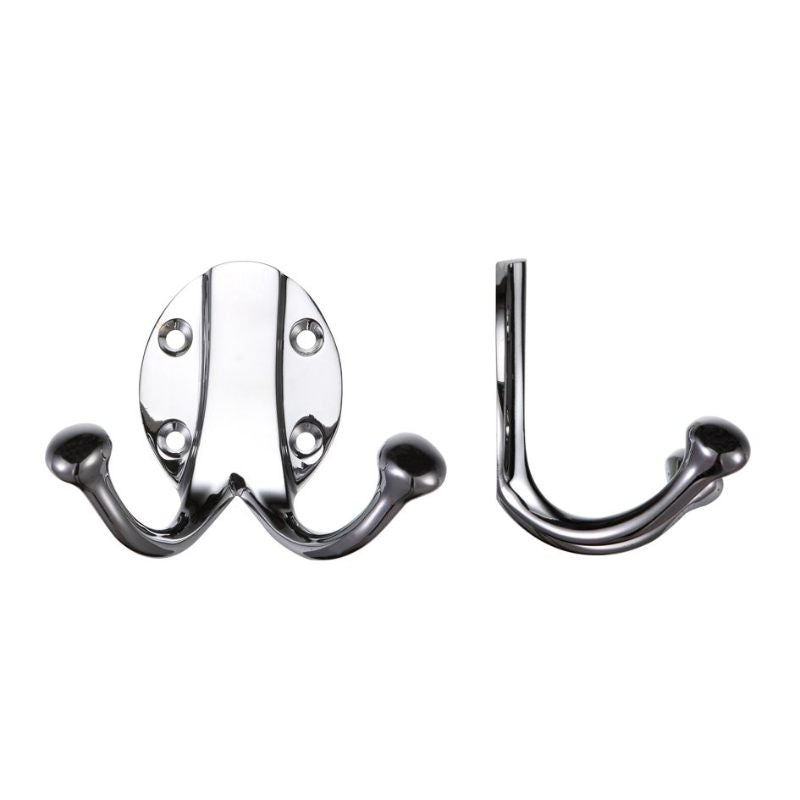 Double Robe Hook-Polished Chrome
