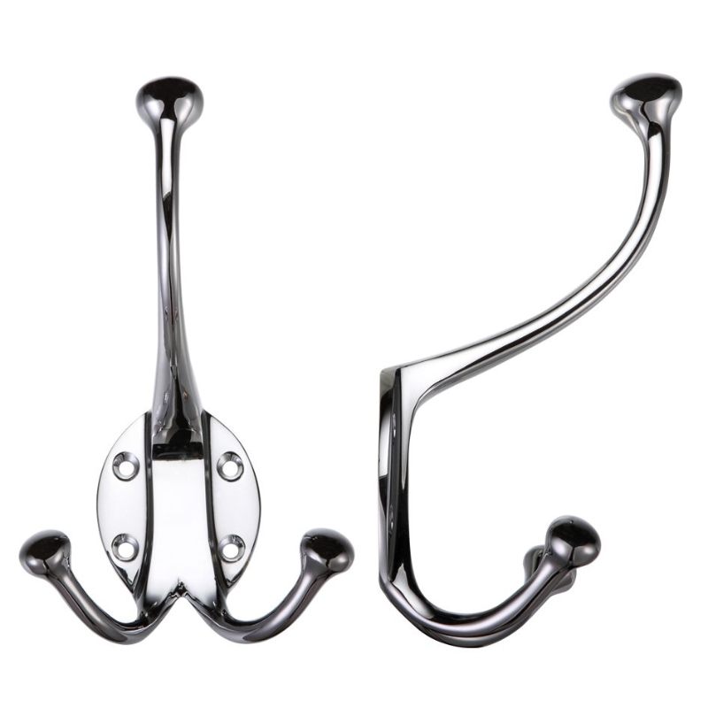 Double Hat and Coat Hook-Polished Chrome