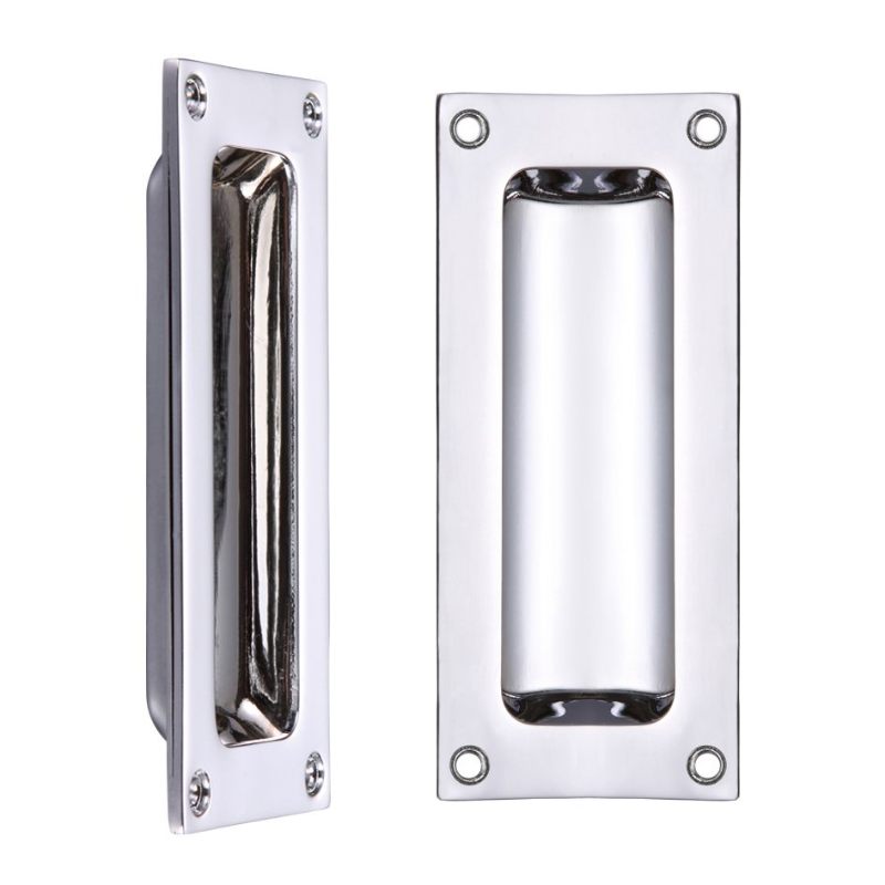 Flush Pull - 102 x 45mm 13mm Depth-Polished Chrome