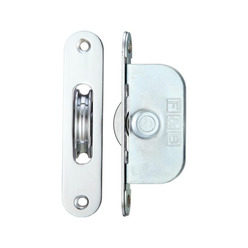 Brass Ball Bearing Pulleys - 1 3/4" Radius Forend-Polished Chrome