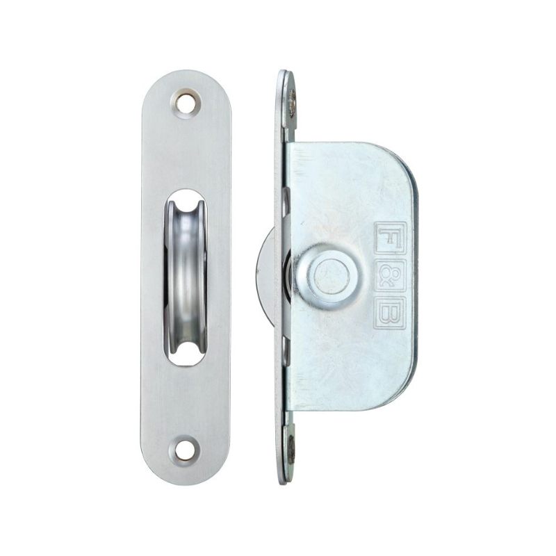Brass Ball Bearing Pulleys - 1 3/4" Radius Forend-Satin Chrome
