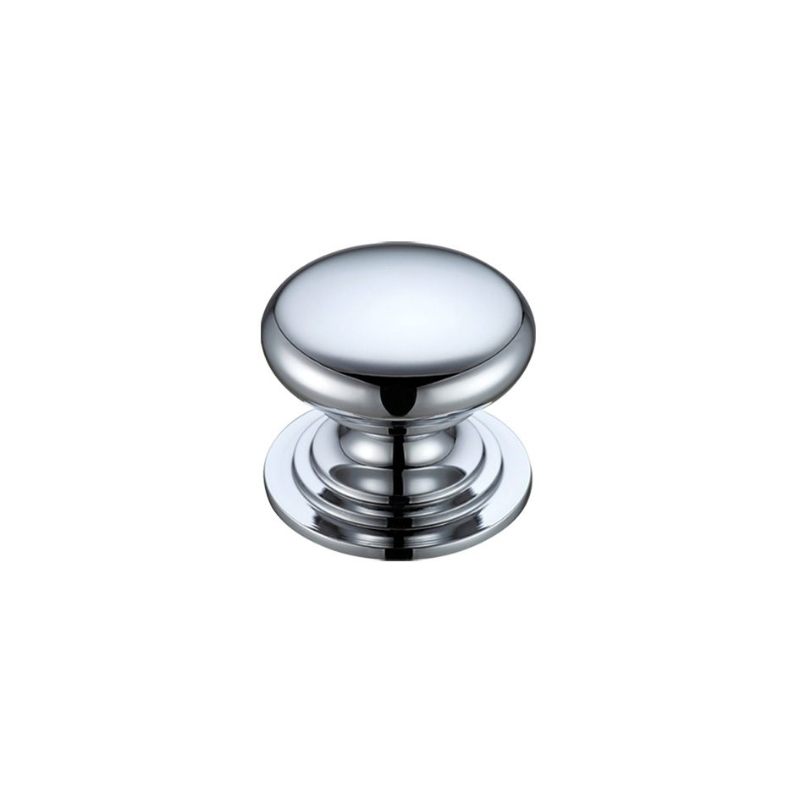 Victorian Cupboard Knob 25mm dia.-Polished Chrome