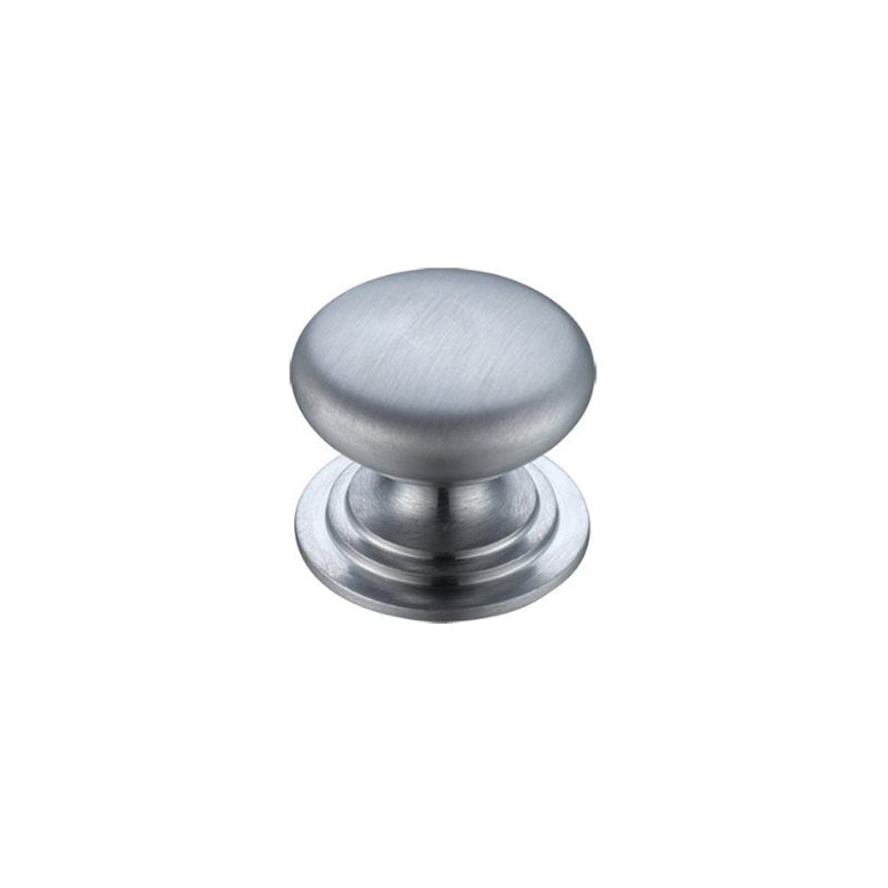 Victorian Cupboard Knob 25mm dia.-Satin Chrome