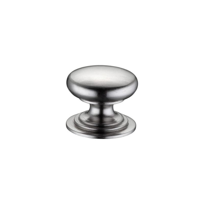 Victorian Cupboard Knob 25mm dia. - Lacquered-Satin Nickel