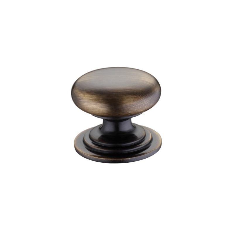 Victorian Cupboard Knob 32mm dia.-Florentine Bronze