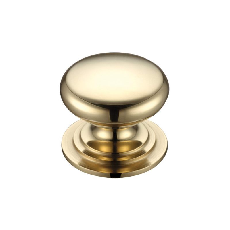 Victorian Cupboard Knob 45mm dia.-Polished Brass