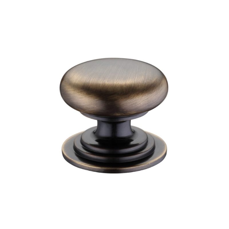 Victorian Cupboard Knob 45mm dia.-Florentine Bronze