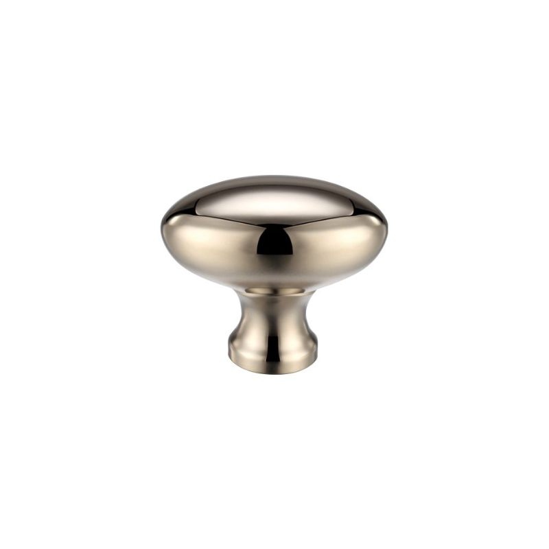 Oval Cupboard Knob 32mm dia-PVD Nickel