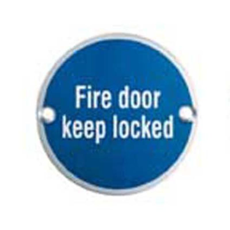 Carlisle Brass Signage Fire Door - Keep Locked