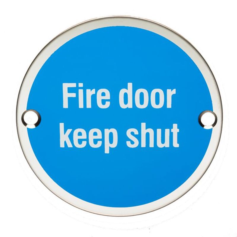 Carlisle Brass Signage Fire Door - Keep Shut