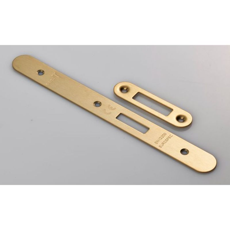 Carlisle Brass Forend Strike and Fixing Pack to suit Din Euro Deadlock (Security) Radius