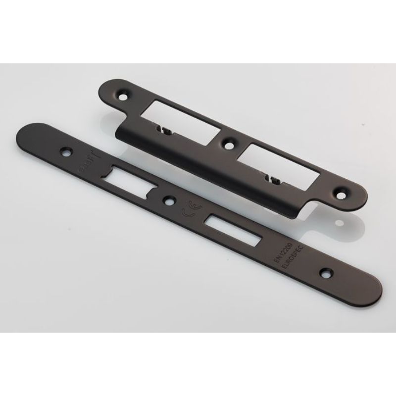 Carlisle Brass Forend Strike and Fixing Pack to suit Din Euro Sash/Bathroom Lock (Security) Radius