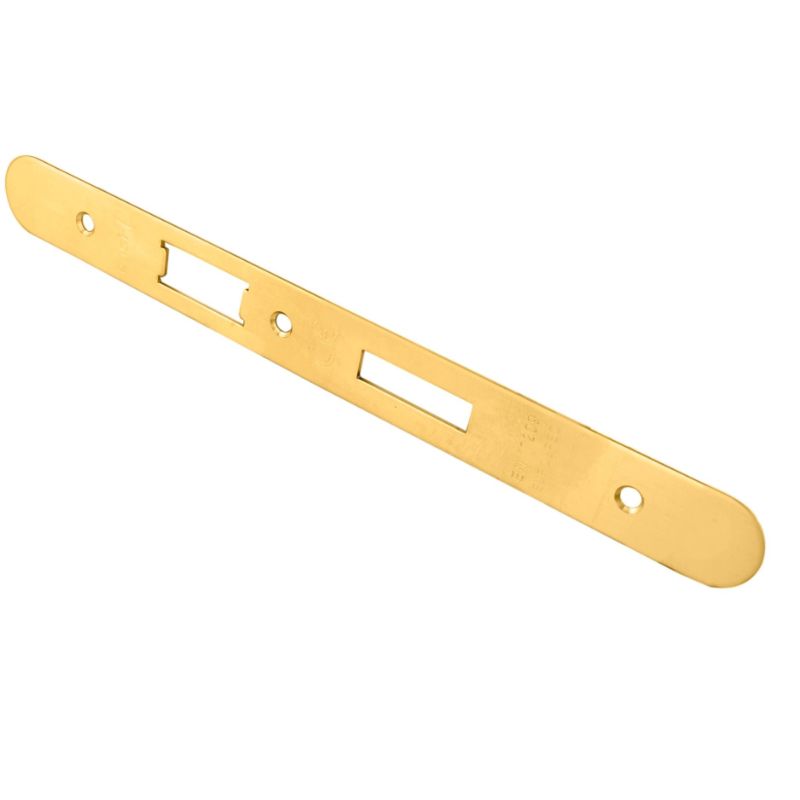 Carlisle Brass Forend Strike & Fixing Pack To Suit Din Euro Sash/Bathroom Lock-PVD-Radius Forend