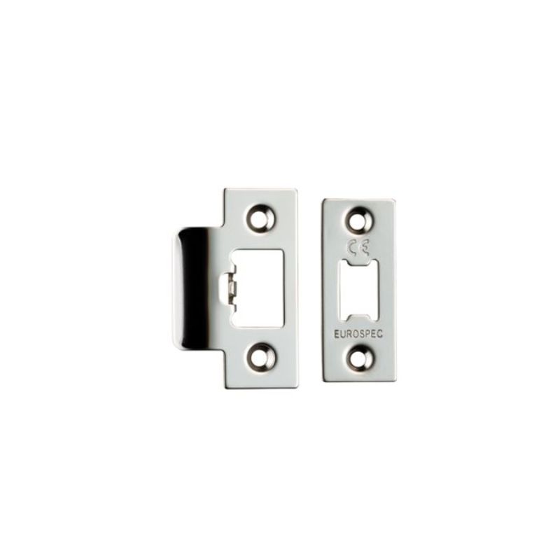 Carlisle Brass Forend Strike & Fixing Pack To Suit Heavy Duty Tubular Latch-Bright Stainless Steel-Square Forend