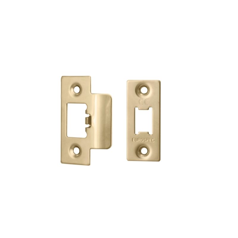 Carlisle Brass Forend Strike & Fixing Pack To Suit Heavy Duty Tubular Latch-PVD-Square Forend
