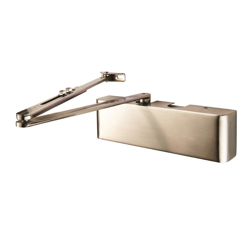 Carlisle Brass Full Cover Overhead Door Closer Variable Power 2-5 Satin Nickel Plate