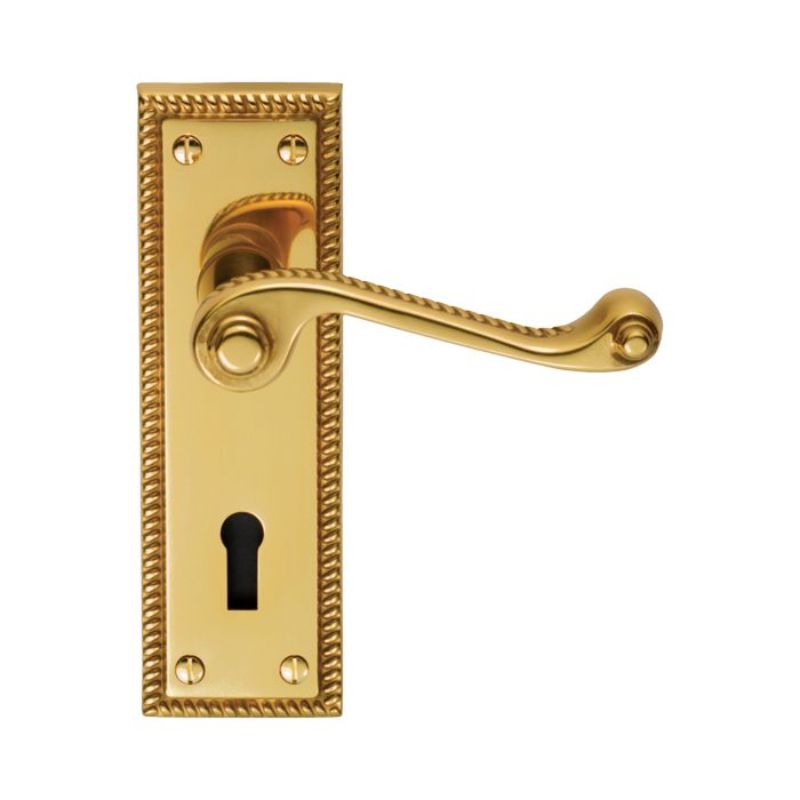 Carlisle Brass Georgian Lever on Lock Backplate