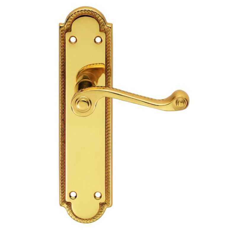 Carlisle Brass Georgian Lever on Shaped Latch Backplate