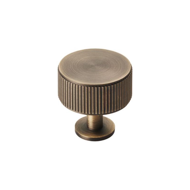 Carlisle Brass Lines Radio Knob Antique Brass